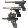 Image 1 : Three 22 Caliber Semi-Automatic Pistols -A) Ruger Mark II Target Semi-Automatic Pistol