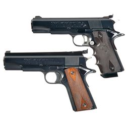 Two Colt Government Model Semi-Automatic Pistols -A) Colt Mark IV Series 70 Gold Cup National Match 