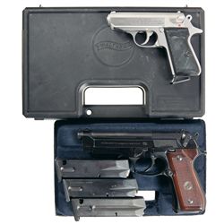 Two Cased Semi-Automatic Pistols -A) Walther Model PPK/S Semi-Automatic Pistol