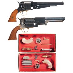 Four Percussion Handguns -A) Euroarms New Army Model Reproduction Percussion Revolver