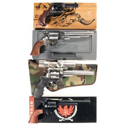 Four Revolvers -A) Uberti Thunderer Single Action Revolver with Box