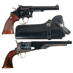 Two Revolvers -A) Smith & Wesson Model 14-3 Double Action Revolver with Holster