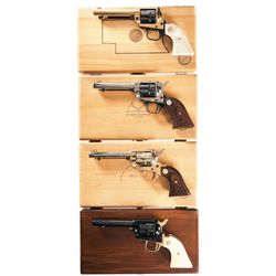 Four Cased Colt New Frontier Commemorative Revolvers -A) Colt Nebraska Centennial Single Action Revo