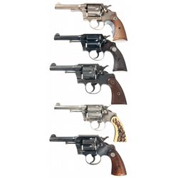 Five Colt Double Action Revolvers -A) Colt Police Positive Special Double Action Revolver
