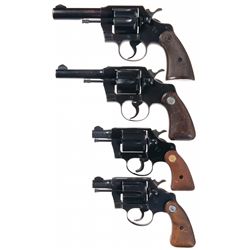 Four Colt Double Action Revolvers -A) Colt Border Patrol Double Action Revolver