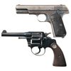 Image 1 : Two Colt Hand Guns -A) Colt Police Positive Double Action Revolver