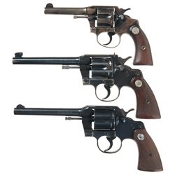 Three Colt Double Action Revolvers -A) Colt Police Positive Double Action Revolver