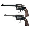 Image 1 : Two Colt Double Action Revolvers -A) Colt New Service Revolver Double Action Revolver