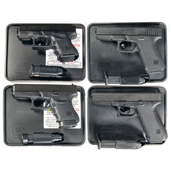 Four Glock Semi-Automatic Pistols with Original Cases -A) Glock Model 33 Semi-Automatic Pistol