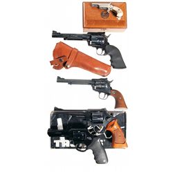 Four Revolvers and One Pistol -A) Colt #4 Derringer with Case