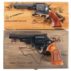 Two Boxed Revolvers and a Tabletop Arcade Game -A) Uberti Cattleman Millennium Single Action Revolve