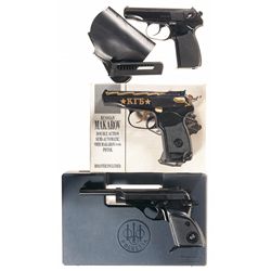 Three Semi-Automatic Pistols -A) Ernst Thaelmann Makarov Pistol with Holster