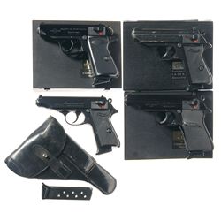 Four Semi-Automatic Pistols -A) Manurhin Model PPK/S Semi-Automatic Pistol with Case