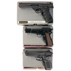 Three Browning Semi-Automatic Pistols with Cases -A) Browning Buck Mark Semi-Automatic Pistol