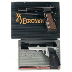 Two Browning Semi-Automatic Pistols -A) Browning High Power Capitan Semi-Automatic Pistol with Box