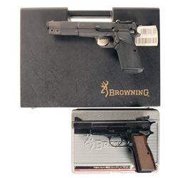 Two Belgian Browning High Power Semi-Automatic Pistols with Cases -A) Browning High Power Semi-Autom