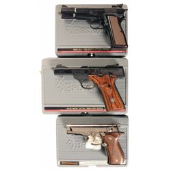 Three Browning Semi-Automatic Pistols with Cases -A) Browning High Power Capitan Semi-Automatic Pist