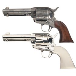 Two Italian Reproduction Single Action Army Revolvers -A) Allen F.A. Co./Uberti Single Action Revolv