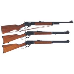Three Marlin Lever Action Rifles -A) Marlin Model 1895S Lever Action Rifle with Sling