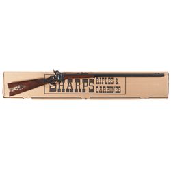 Italian Copy of a Sharps Model 1874 Single Shot Rifle with Box