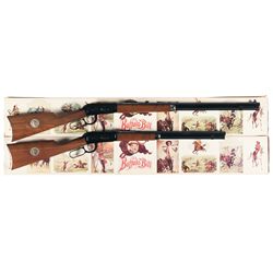 Two Boxed Winchester Model 94 Consecutively Numbered Buffalo Bill Commemorative Lever Action Long Gu
