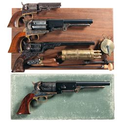 Four Percussion Revolvers -A) Colt Model 1849 Percussion Revolver