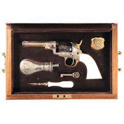 Cased Engraved U.S. Historical Society Secret Service Commemorative Baby Dragoon Percussion Revolver