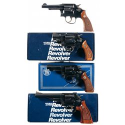 Four Smith & Wesson Double Action Revolvers -A) Smith & Wesson Model 33 Double Action Revolver
