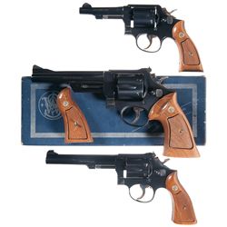 Three Smith & Wesson Double Action Revolvers -A) Smith & Wesson Model 10-5 Double Action Revolver