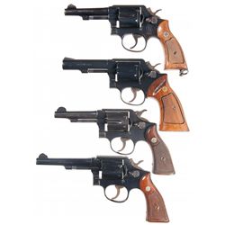 Four Smith & Wesson Double Action Revolvers -A) Smith & Wesson Model 10-7 Double Action Revolver