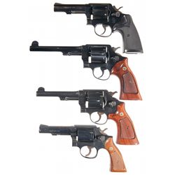 Four Smith & Wesson Double Action Revolvers -A) Smith & Wesson Model 10-8 Double Action Revolver