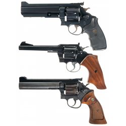 Three Double Action Revolvers -A) Custom Smith & Wesson Model 1917 Double Action Revolver