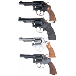 Four Smith & Wesson Double Action Revolvers -A) Smith & Wesson Model 10-7 Double Action Revolver