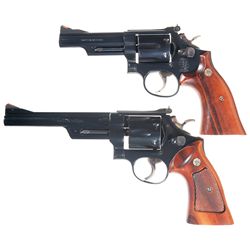 Two Smith & Wesson Double Action Revolvers -A) Smith & Wesson Model 19-6 Double Action Revolver