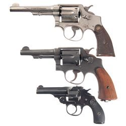 Three Double Action Revolvers -A) Smith & Wesson 38 Military & Police Model of 1905 4th Change Doubl