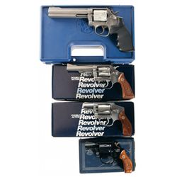 Four Smith & Wesson Double Action Revolvers -A) Smith & Wesson Model 617-2 Double Action Revolver wi