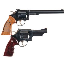 Two Smith & Wesson Double Action Revolvers -A) Smith & Wesson Model 17-3 Double Action Revolver