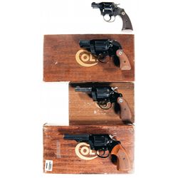 Four Colt Double Action Revolvers -A) Colt Bankers Special Double Action Revolver