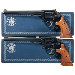 Two Boxed Smith & Wesson Model 17-4 Double Action Revolvers -A) Smith & Wesson Model 17-4 Double Act