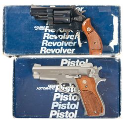 Two Boxed Smith & Wesson Handguns -A) Smith & Wesson Model 19-5 Revolver