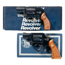 Two Boxed Smith & Wesson Double Revolvers -A) Smith & Wesson Model 49 Double Action Revolver