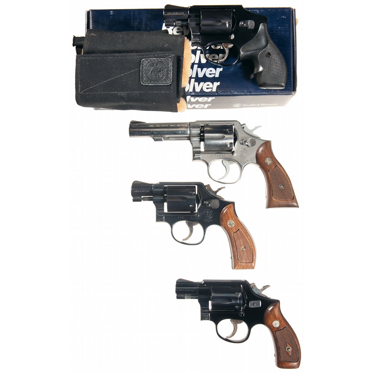 Four Double Action Revolvers -A) Smith & Wesson Model 442 Airweight ...