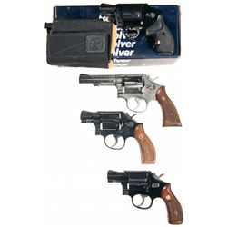 Four Double Action Revolvers -A) Smith & Wesson Model 442 Airweight Double Action Revolver with Box