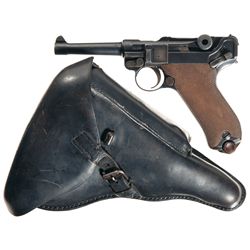 Scarce Erfurt 1913 Production Luger Pistol with Holster