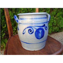 French Alsatian stoneware crock cir 1880