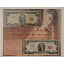 Curse of the $2 Bill Set on Sheet 2 1963 Notes 1 Gem CU