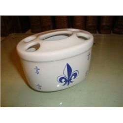 French hand-painted toothbrush holder by Pornic