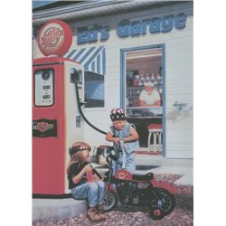 Holly Ellsworth FILL 'ER UP Harley Motorcycle Art Print