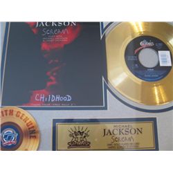 Michael Jackson 24 kt. Gold plated Record Scream