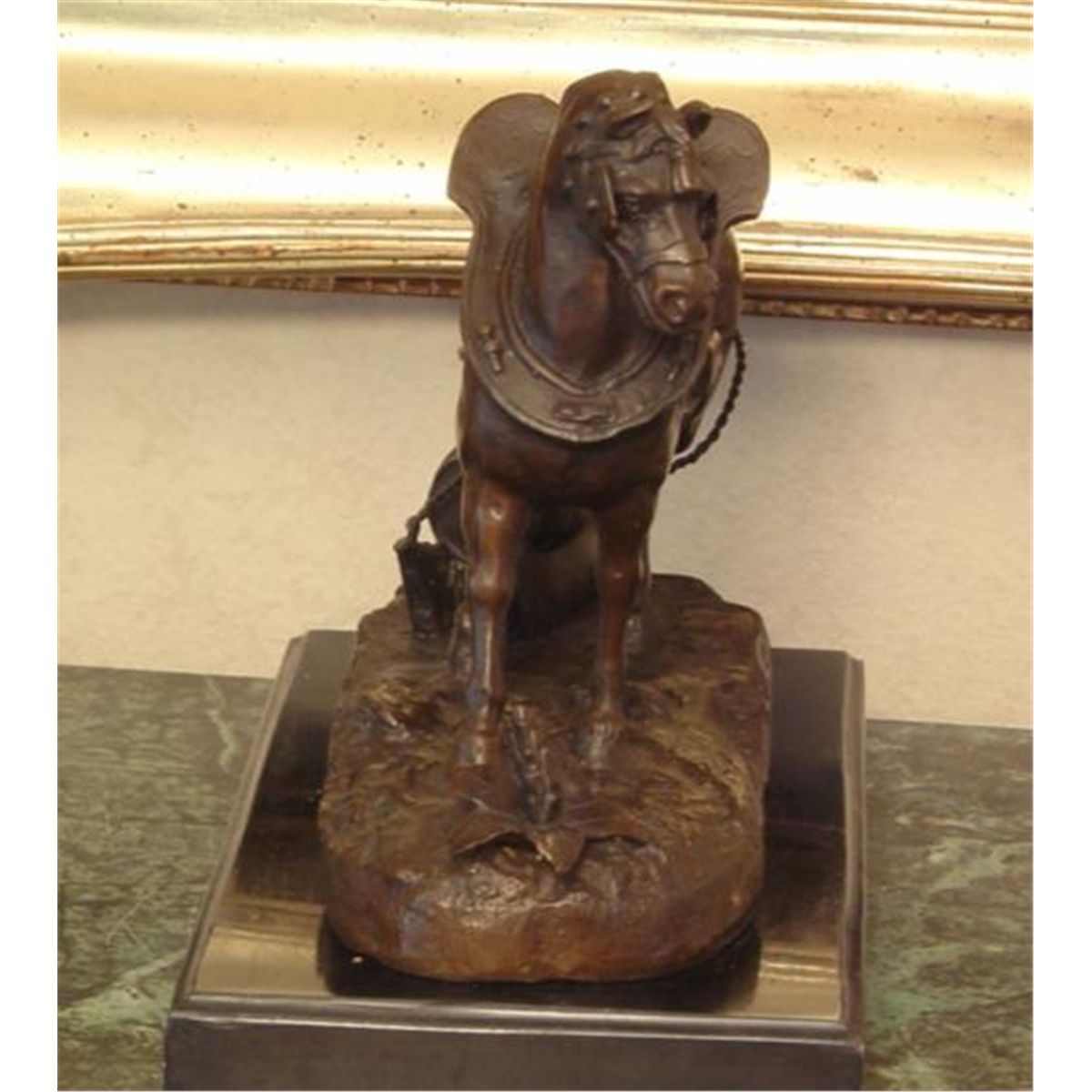 Superb Bronze Sculpture Draft Horse